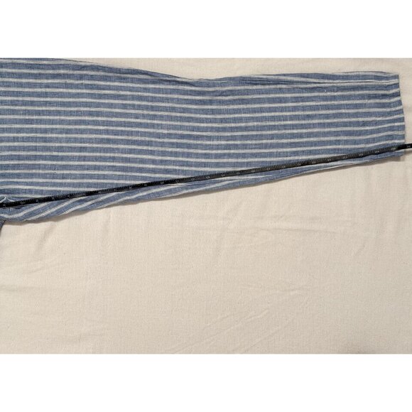 Enza Costa Blue and White Striped Jumpsuit - Picture 12 of 13